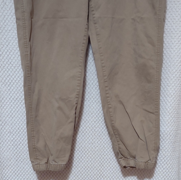 Old Navy Pants Men Size XL Color Tan Cuffed Legs Drawstring Waist Pockets - Picture 6 of 9